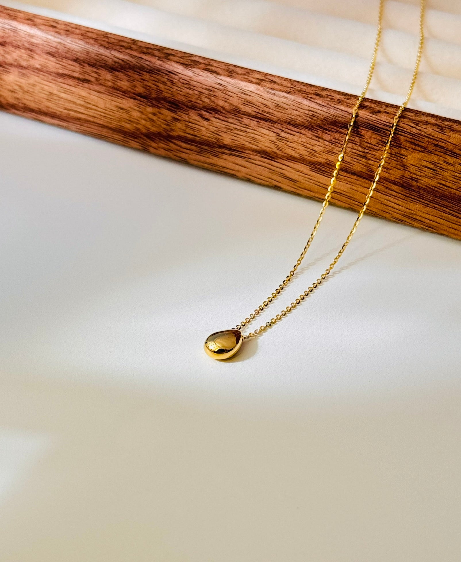 Golden Pebble Necklace